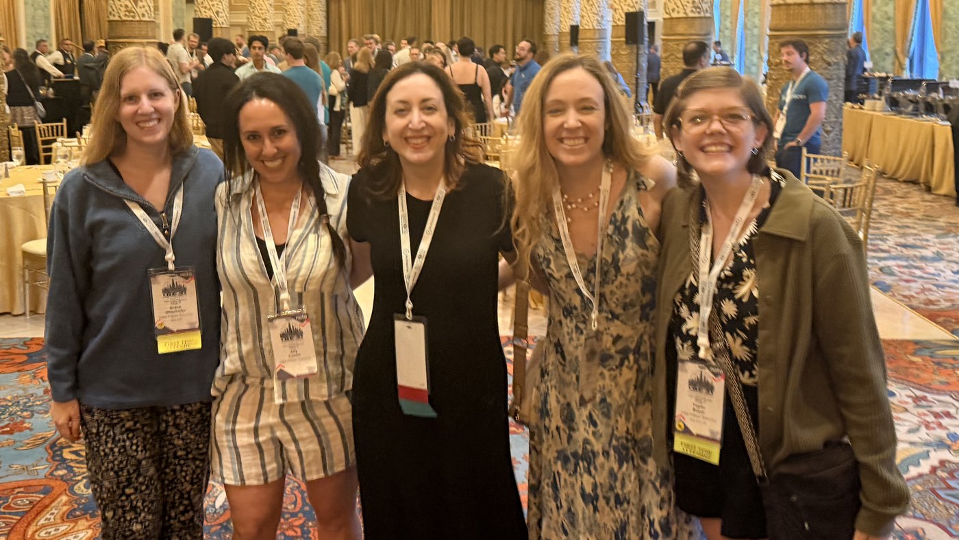 Five members of the Kate Fisher Tutoring team at the National Test Prep Association annual conference in Chicago, June 2026.